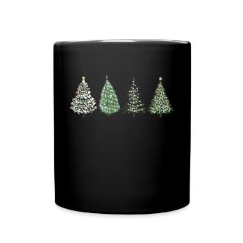 Christmas Tree Cute Christmas Pine Tree Christmas - Full Color Mug - black - Front