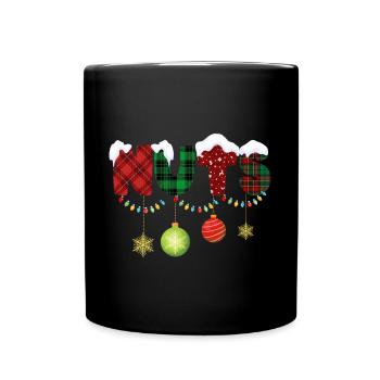 Nuts chestnuts christmas Couples matching - Full Color Mug - black - Front