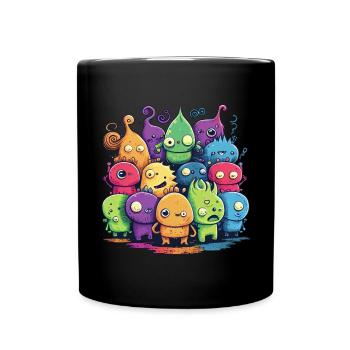 Monstrous Doodle Fun: Cute T-Shirts and Stickers - Full Color Mug - black - Front