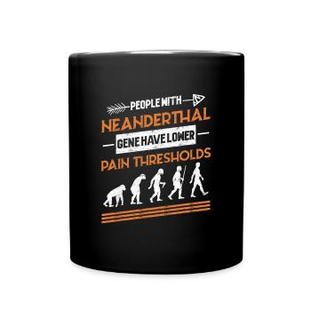 Paleoanthropology Neanderthal Prehistoric - Full Color Mug - black - Front
