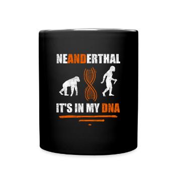 Neanderthal Prehistoric Paleoanthropology - Full Color Mug - black - Front