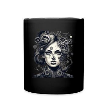 Robot Woman - Full Color Mug - black - Front
