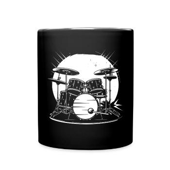 Drum Kit Sketch - Full Color Mug - black - Front