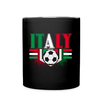 Italy Soccer Banner - Full Color Mug - black - Front