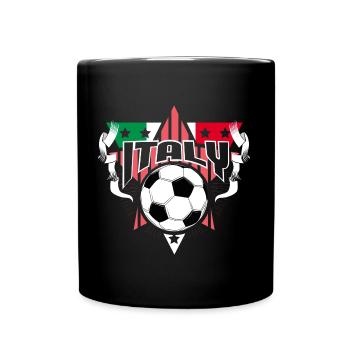 Italy Soccer Ball - Full Color Mug - black - Front