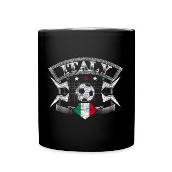 Italy Soccer Squadra Azzurra Soccer Player - Full Color Mug - black - Front