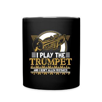 Trumpet Instrument Musician Gift Idea - Full Color Mug - black - Front
