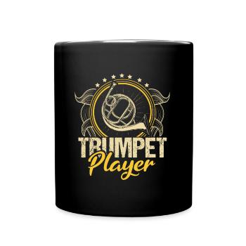 Trumpet Wind Instrument Brass Band Gift - Full Color Mug - black - Front