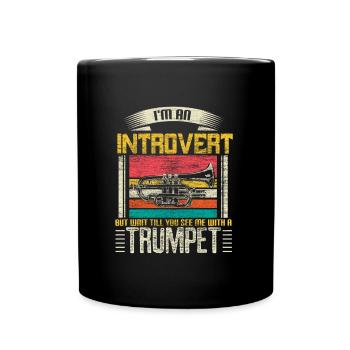 Trumpet Musical Instrument Orchestra Gift - Full Color Mug - black - Front
