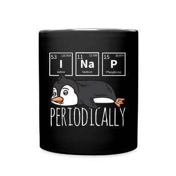 Funny Science I Nap Periodic Table Meme Meh Pengui - Full Color Mug - black - Front