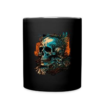 Zombie Disc Jockey - Full Color Mug - black - Front