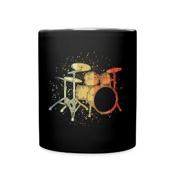 Trap Set Vintage Look - Full Color Mug - black - Front