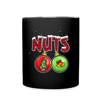 Chest Nuts Christmas Matching Couple Chestnuts - Full Color Mug - black - Front