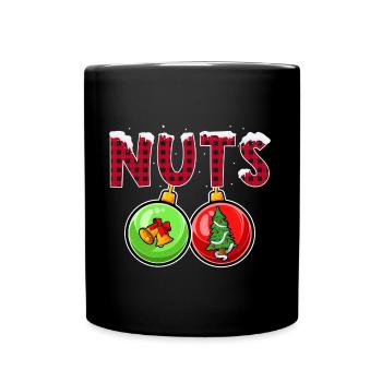 Chest Nuts Christmas Matching Couple Chestnuts - Full Color Mug - black - Front