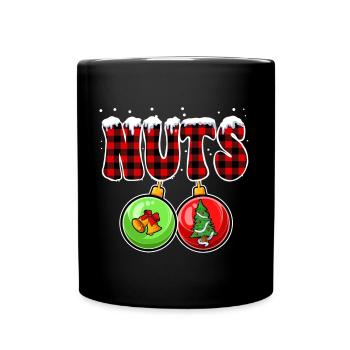 Chest Nuts Christmas Matching Couple Chestnuts - Full Color Mug - black - Front
