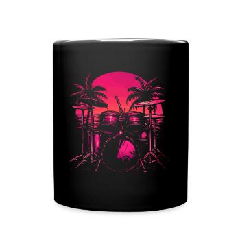 Trap Set Retro Style - Full Color Mug - black - Front