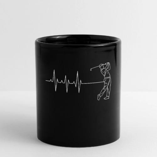 Golf Heartbeat EKG Minimalist Swing Art - Full Color Mug