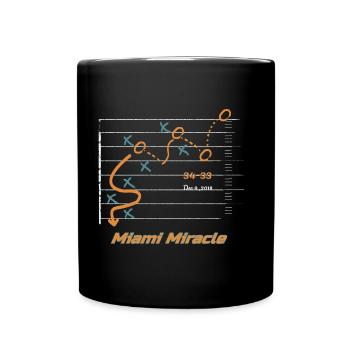 Miami Miracle Funny Miami Football Dolphins - Full Color Mug - black - Front