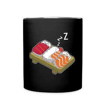 Funny Slee G Sushi Japanese Foodie - Full Color Mug - black - Front