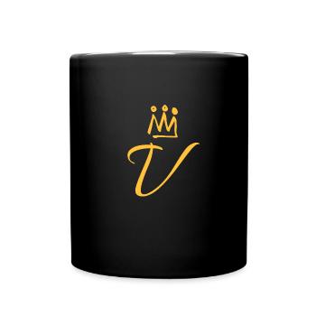 Letter V - Full Color Mug - black - Front