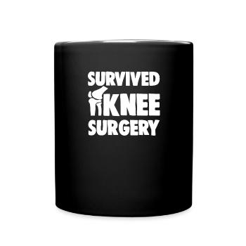 Survived Knee Surgery - Full Color Mug - black - Front