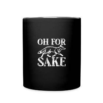Oh For Fox Sake Sarcastic Sarcasm Pun Fox Sakesarc - Full Color Mug - black - Front