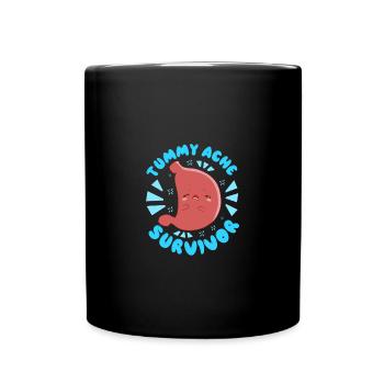 Tummy Ache Survivor Stomachache Kids Tummy Ache - Full Color Mug - black - Front
