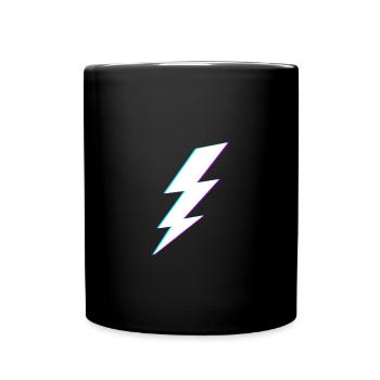 Lightning Bolt Vaporwave Storm Lightning - Full Color Mug - black - Front