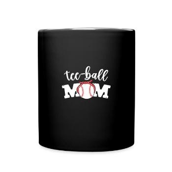 Tee-Ball Mom Tee Ball Baseball Women's Tee-Ball - Full Color Mug - black - Front