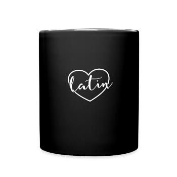 Latin Heart School Foreign Language Latin Teacher - Full Color Mug - black - Front