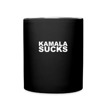 Kamala Sucks Anti-Kamala Hate Kamala Harris - Full Color Mug - black - Front