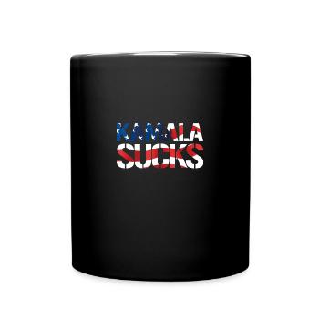 Kamala Sucks Anti-Kamala Hate Kamala Harris - Full Color Mug - black - Front