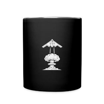 B-2 Stealth Bomber Military Airplane B2 Bomber - Full Color Mug - black - Front
