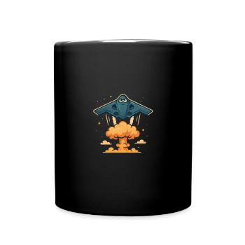 B-2 Stealth Bomber Military Airplane B2 Bomber - Full Color Mug - black - Front