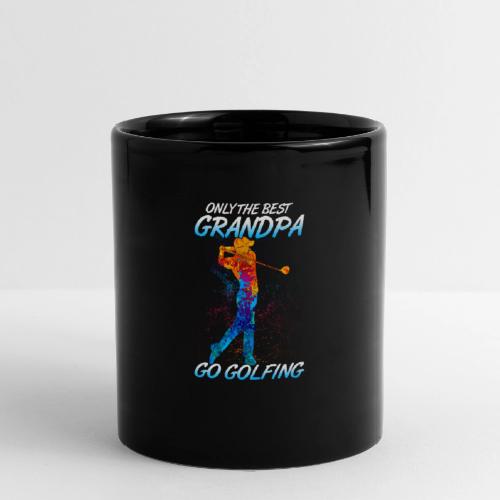 Best Grandpa Golf Gift - Colorful Watercolor Tee - Full Color Mug