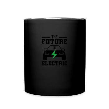 Véhicule électrique L’avenir est électrique - Tasse colorée - noir - Devant