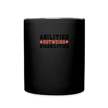 Autism Awareness - Abilities Outweigh Disabilities - Full Color Mug - black - Front