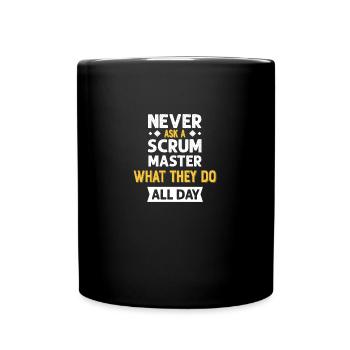 Scrum Master Humor - Coding Jokes Funny Developer - Full Color Mug - black - Front