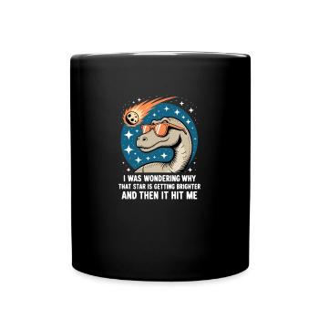 Funny Brachiosaurus Meteor Then It Hit Me Dinos - Full Color Mug - black - Front