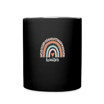 Waiter Rainbow Leopard Funny Waiter Appreciation - Full Color Mug - black - Front