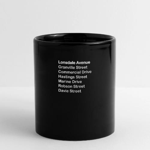 Street Names White Text - Full Color Mug
