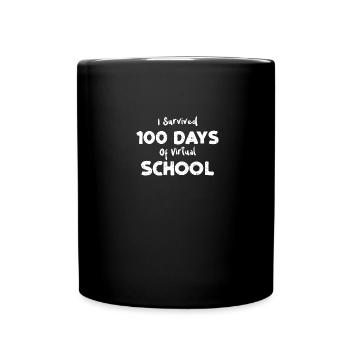 I Survived 100 Days Of Virtual S... - Full Color Mug - black - Front