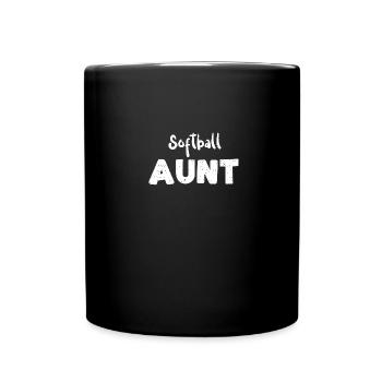 Softball Aunt - Softball - Full Color Mug - black - Front