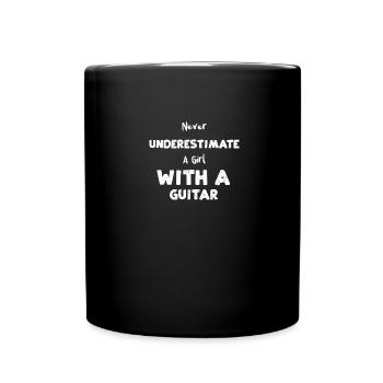 Never Underestimate A Girl With... - Full Color Mug - black - Front