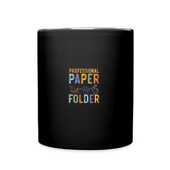 Professional Paper Folder Origami Japanese Art - Full Color Mug - black - Front