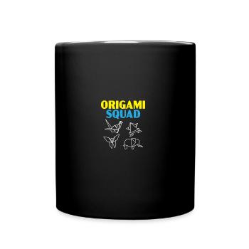 Origami Squad Paper Art Origami Paper Japanese Art - Full Color Mug - black - Front