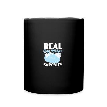 Real Soap Makers Saponify Soaping Soap Making - Full Color Mug - black - Front