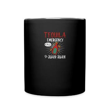 Funny Tequila Emergency Call 9-Juan-Juan - Full Color Mug - black - Front
