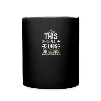 This Girl Runs On Jesus And Chee... - Full Color Mug - black - Front