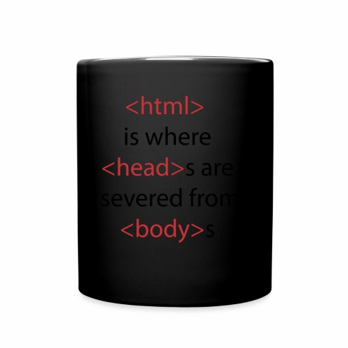 DSWear: HTML Programming Humorous Design - Full Color Mug